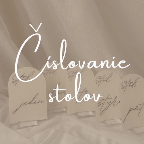 Prenájom svadobných číslovaní stolov