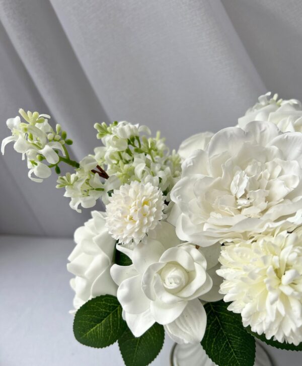 Kvety vo váze Loumis, WHITE, 30cm